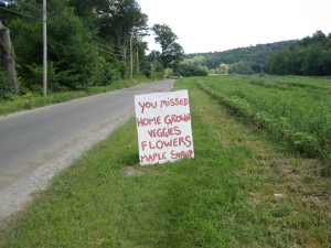 Lilac Ridge Farm sign - what you missed